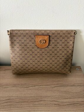 Vintage Gucci Supreme Micro Logo GG Clutch bag purse